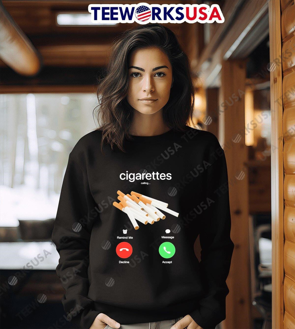 Cigarettes calling - Adult & Kids T-Shirts, Sweatshirts & Hoodies apparel design preview 6