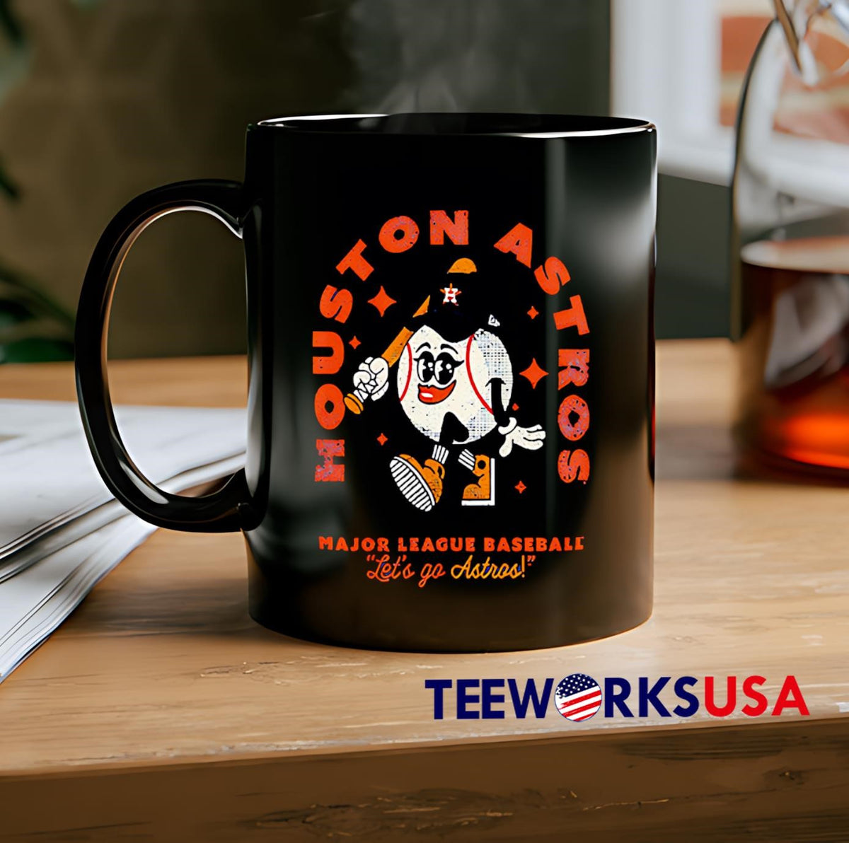 Houston Astros Oversized Throwback Character Major - Adult & Kids T-Shirts, Sweatshirts & Hoodies apparel design preview 2