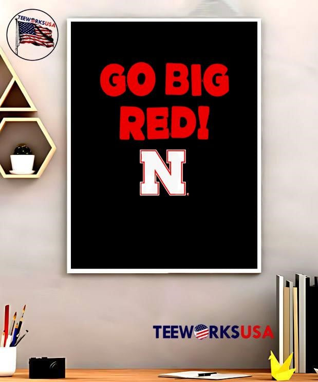 Go Big Red Nebraska Cornhuskers fan slogan - Adult & Kids T-Shirts, Sweatshirts & Hoodies apparel design preview 5