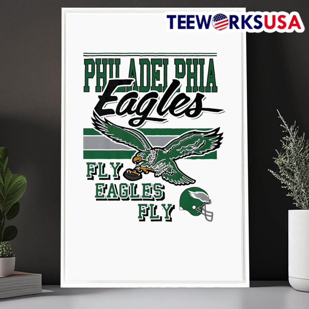 Philadelphia Eagles fly retro mascot - Adult & Kids T-Shirts, Sweatshirts & Hoodies apparel design preview 6