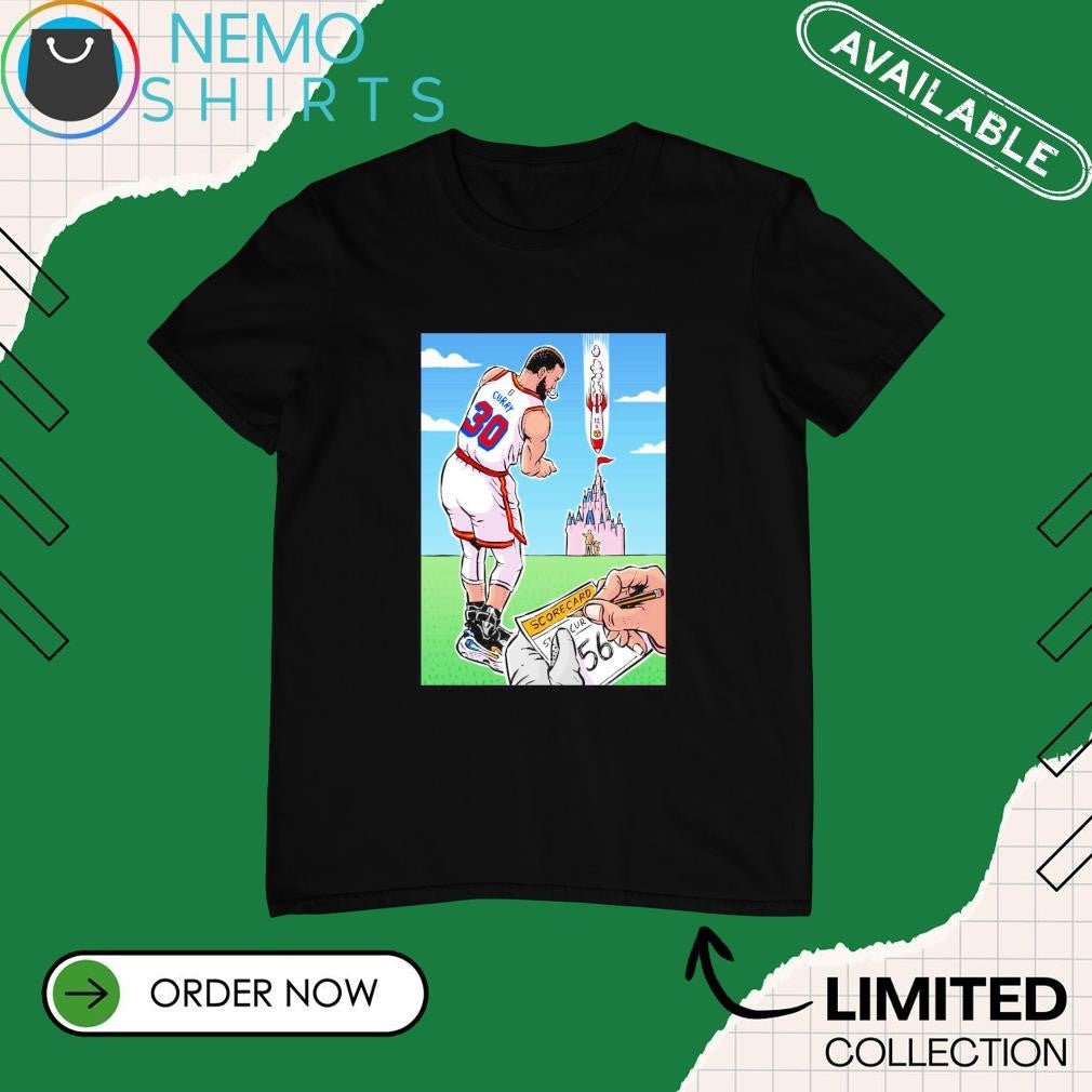 Stephen Curry shoots 56 points cartoon - Adult & Kids T-Shirts, Sweatshirts & Hoodies apparel design preview 1