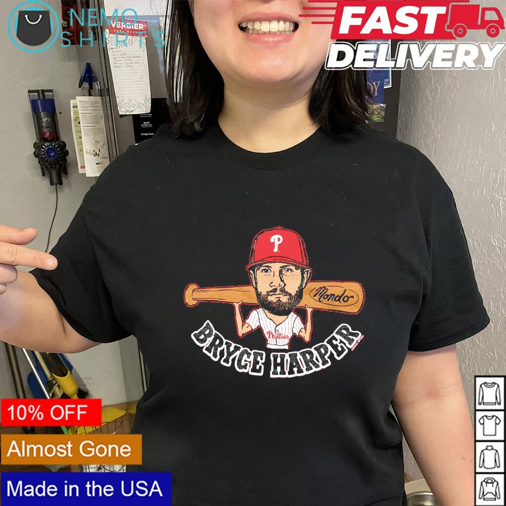 Philadelphia Phillies Bryce Harper Mondo bat player - Adult & Kids T-Shirts, Sweatshirts & Hoodies apparel design preview 2