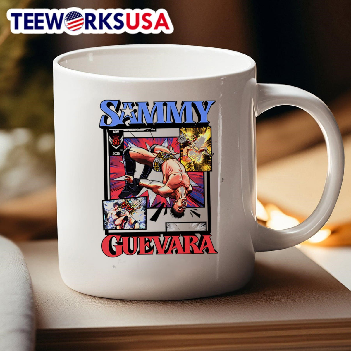 Sammy Guevara comic graphic - Adult & Kids T-Shirts, Sweatshirts & Hoodies apparel design preview 4