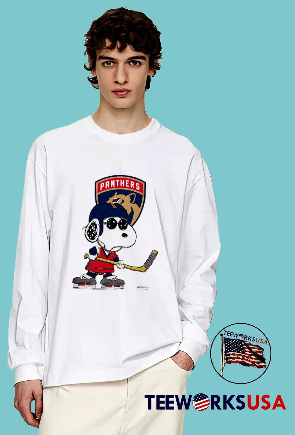 Florida Panthers Peanuts Snoopy - Adult & Kids T-Shirts, Sweatshirts & Hoodies apparel design preview 4