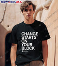 Change Starts on Your Block Ankeny Area Democrats - Adult & Kids T-Shirts, Sweatshirts & Hoodies apparel design preview 1