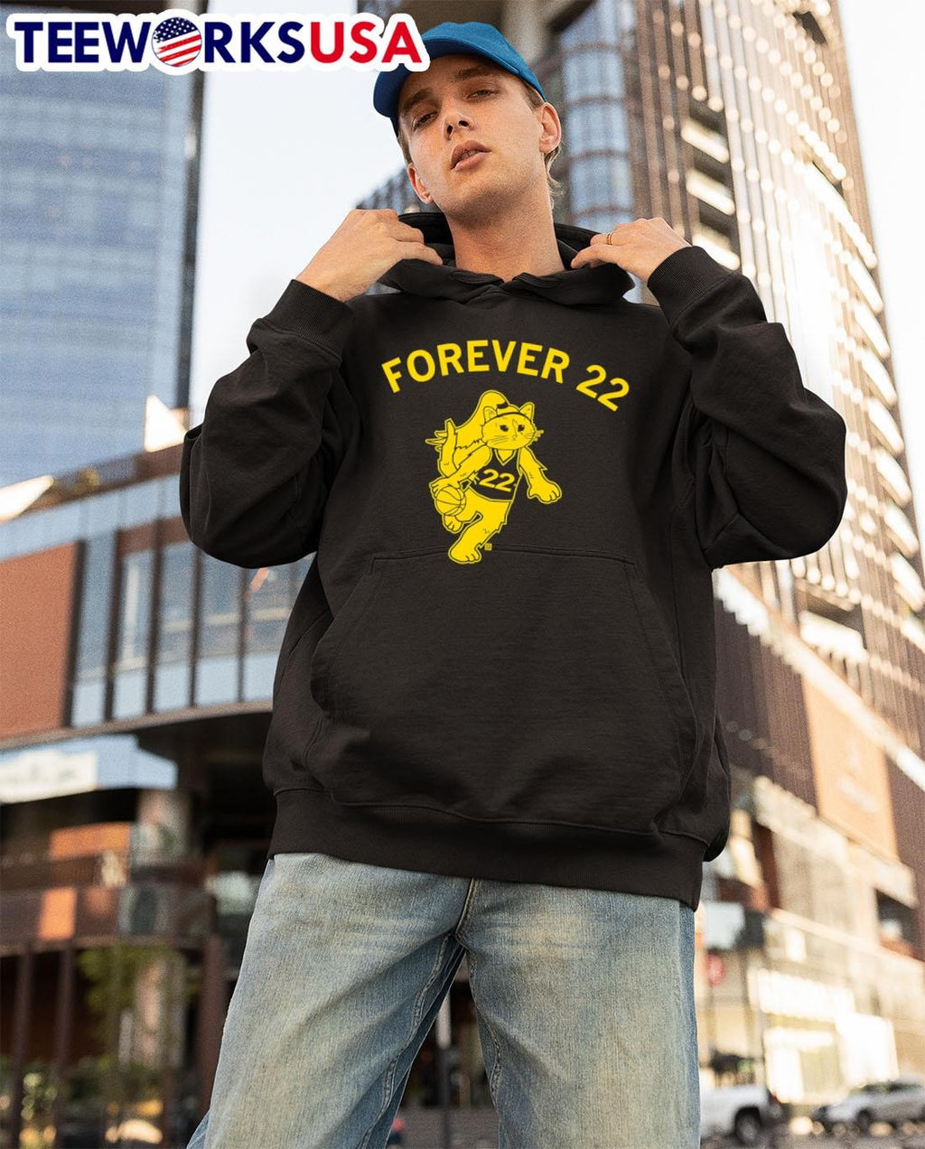 Forever 22 Caitlin Clark Cat - Adult & Kids T-Shirts, Sweatshirts & Hoodies apparel design preview 3