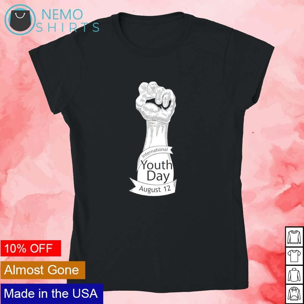 International youth day August 12 icon - Adult & Kids T-Shirts, Sweatshirts & Hoodies apparel design preview 4