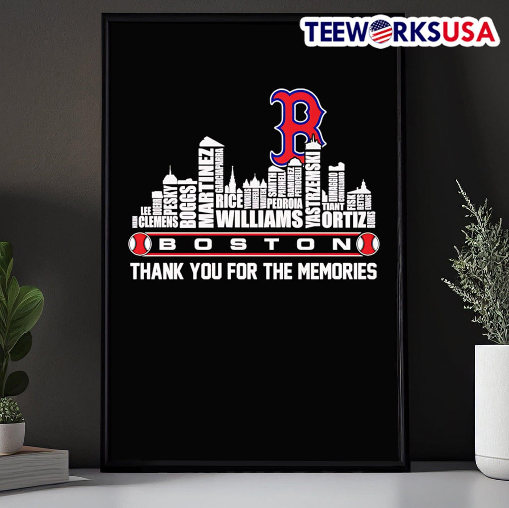 Skyline Boston Red Sox thank you for the memories - Adult & Kids T-Shirts, Sweatshirts & Hoodies apparel design preview 5