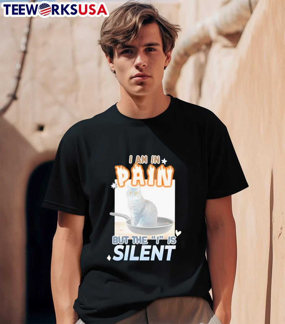 Cat I am in pain but the is silent - Adult & Kids T-Shirts, Sweatshirts & Hoodies apparel design preview 1