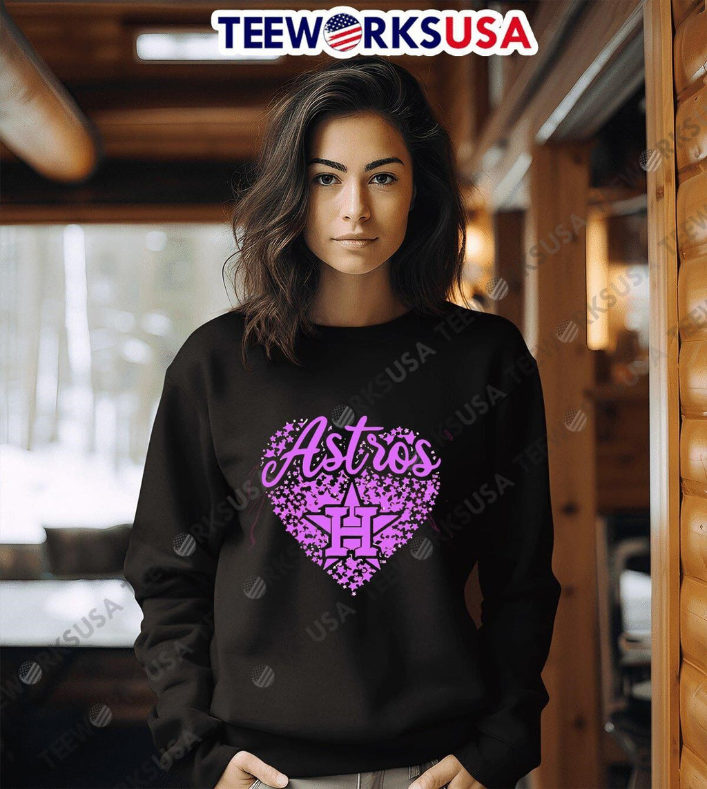 Houston Astros Princess 2025 heart - Adult & Kids T-Shirts, Sweatshirts & Hoodies apparel design preview 6