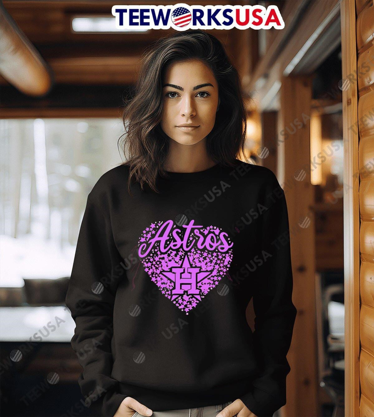 Houston Astros Princess 2025 heart - Adult & Kids T-Shirts, Sweatshirts & Hoodies apparel design preview 6