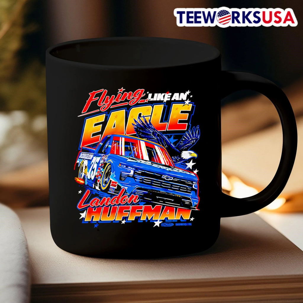 Flying Like an Eagle Landon Huffman Race Truck - Adult & Kids T-Shirts, Sweatshirts & Hoodies apparel design preview 3