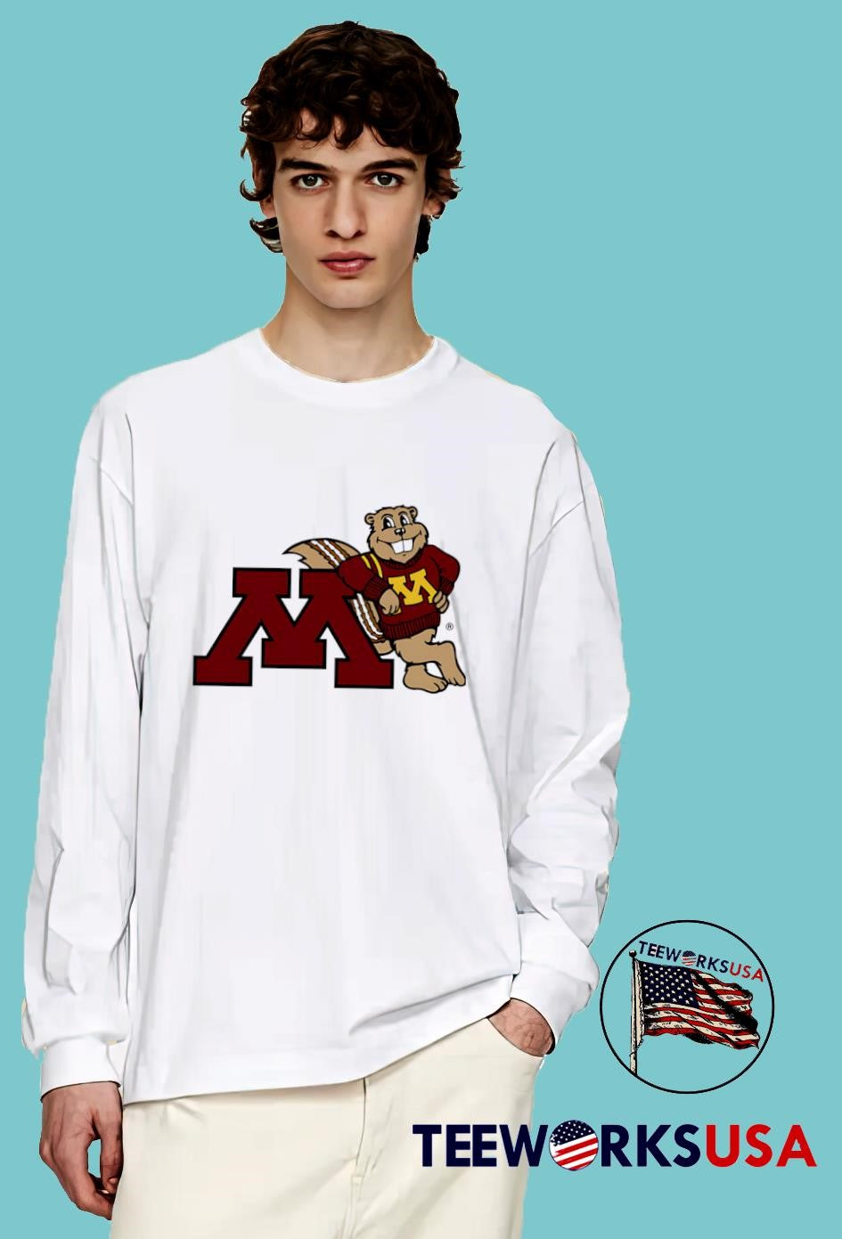 The Golden Gophers Hockey mascot - Adult & Kids T-Shirts, Sweatshirts & Hoodies apparel design preview 4