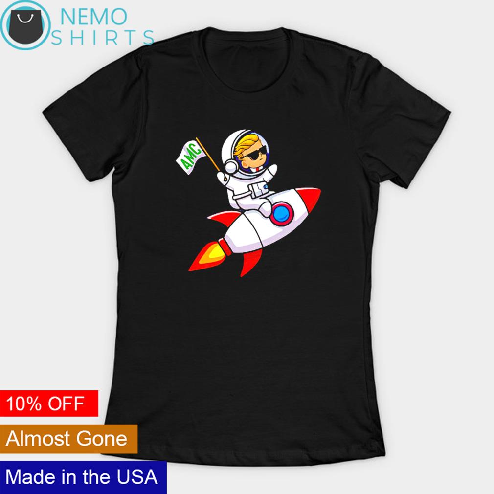Spaceship To The Moon AMC Stock Investor - Adult & Kids T-Shirts, Sweatshirts & Hoodies apparel design preview 3