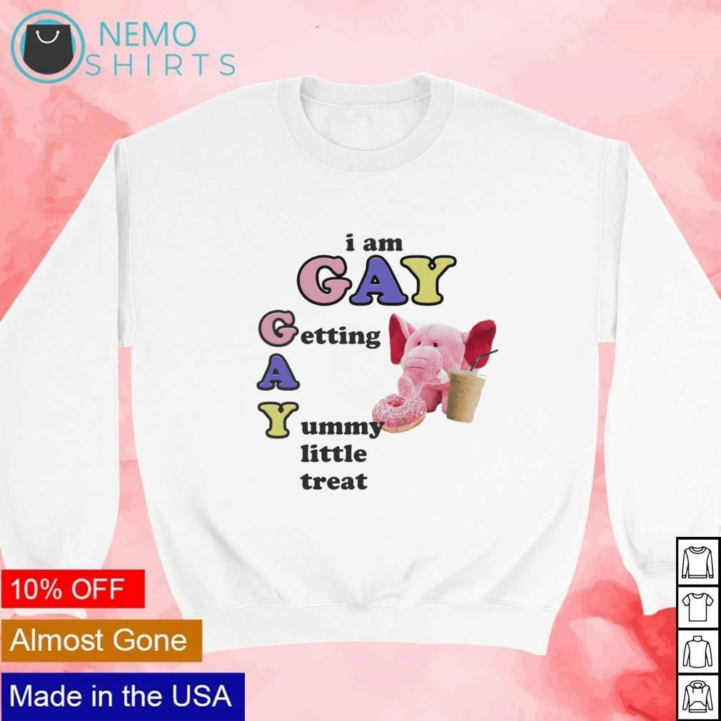 I am gay getting a yummy treat elephant donut and - Adult & Kids T-Shirts, Sweatshirts & Hoodies apparel design preview 4