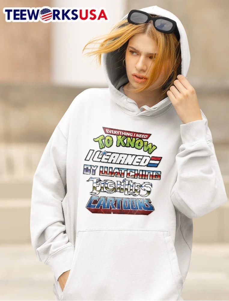 Everything I Need To Know Learned By Watching - Adult & Kids T-Shirts, Sweatshirts & Hoodies apparel design preview 5
