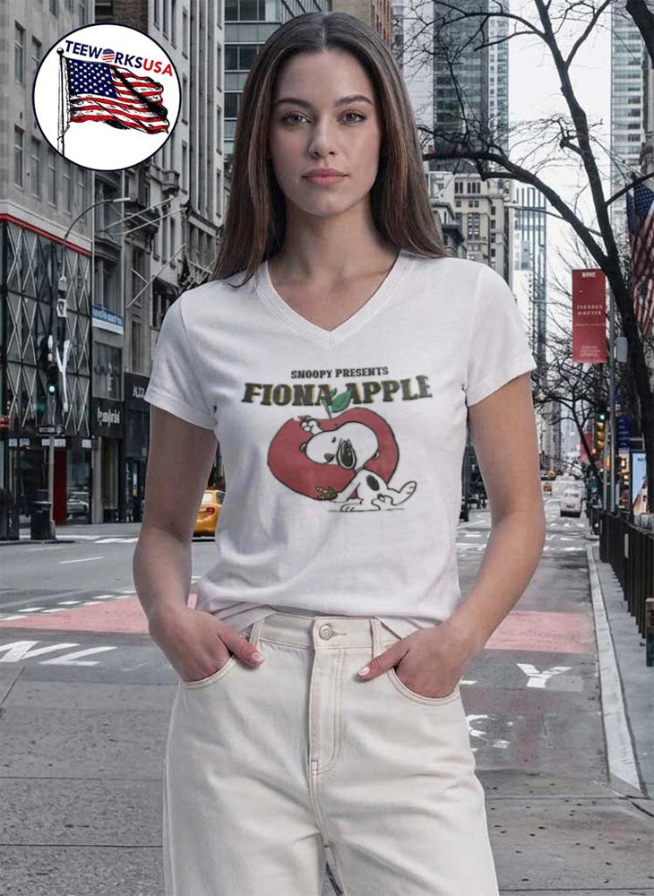 Peanuts Fiona Apple Snoopy Presents drawing on red - Adult & Kids T-Shirts, Sweatshirts & Hoodies apparel design preview 7