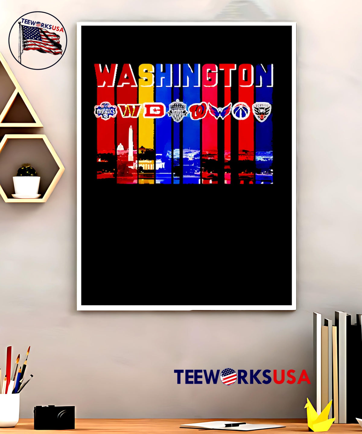 Washington Commanders Capitals Mystics Nationals - Adult & Kids T-Shirts, Sweatshirts & Hoodies apparel design preview 5