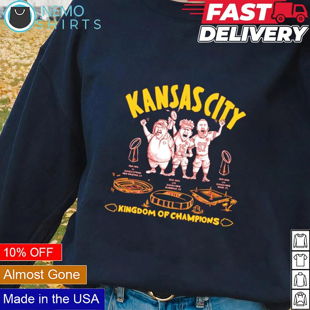 Kansas City Kingdom of champions Andy Reid Patrick - Adult & Kids T-Shirts, Sweatshirts & Hoodies apparel design preview 2
