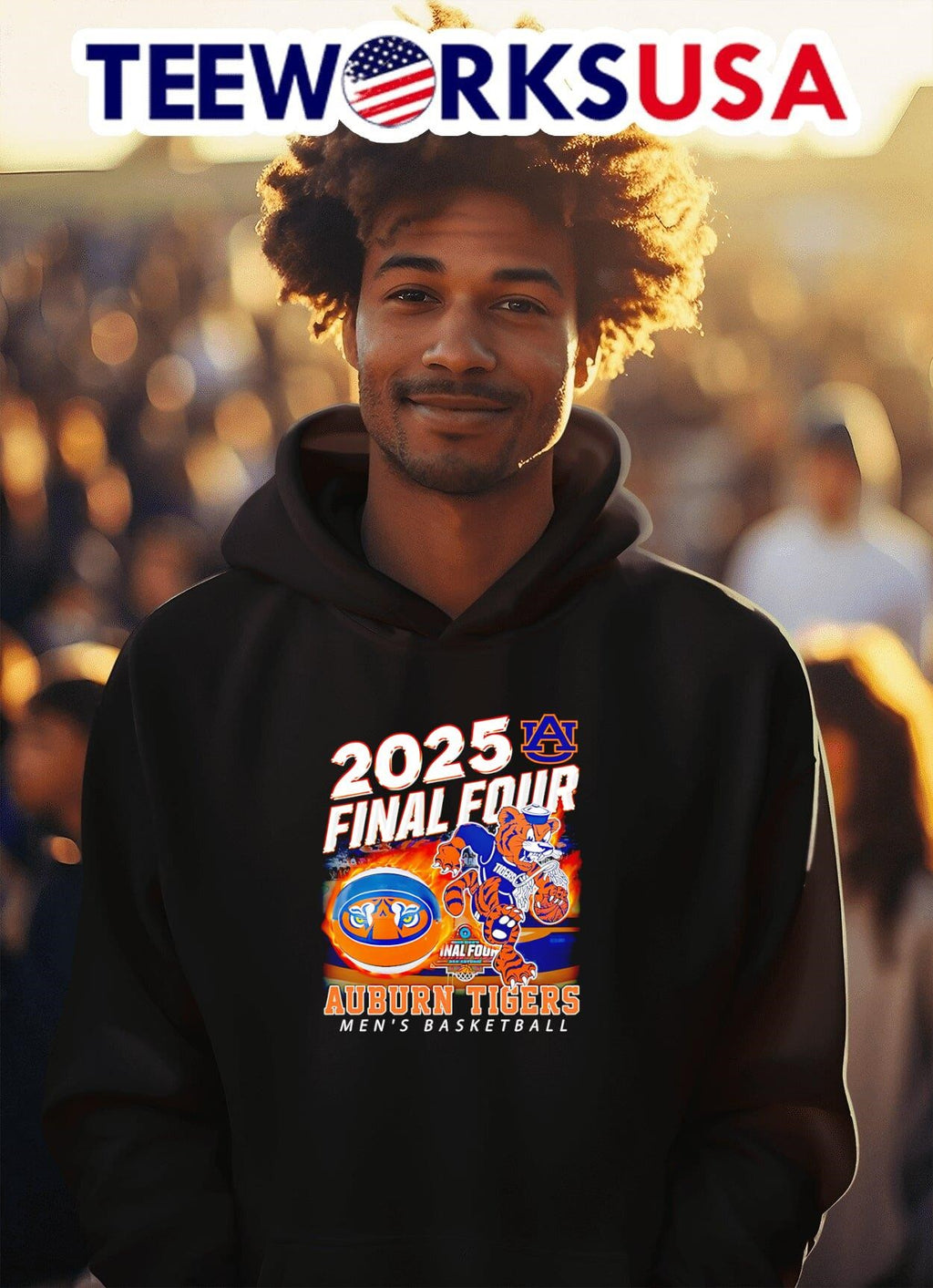 2025 Final Four Auburn Tigers men's basketball mascot - Adult & Kids T-Shirts, Sweatshirts & Hoodies apparel design preview 2
