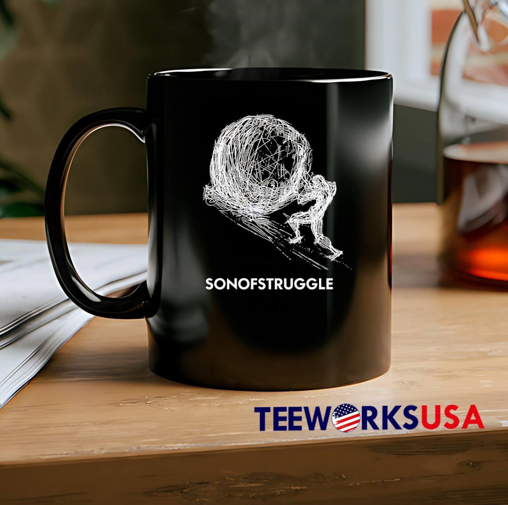 Sisyphus Pushing Boulder Son of Struggle - Adult & Kids T-Shirts, Sweatshirts & Hoodies apparel design preview 2
