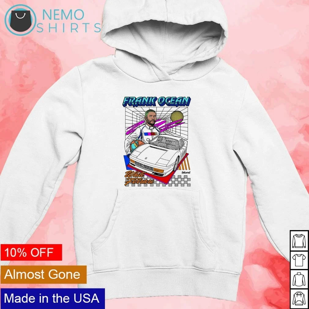 Frank Ocean White Ferrari Blond Retro Bootleg - Adult & Kids T-Shirts, Sweatshirts & Hoodies apparel design preview 2
