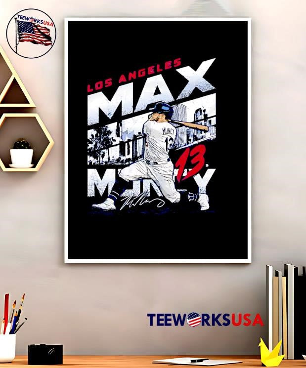 Los Angeles Baseball Max Muncy City Name signature - Adult & Kids T-Shirts, Sweatshirts & Hoodies apparel design preview 5