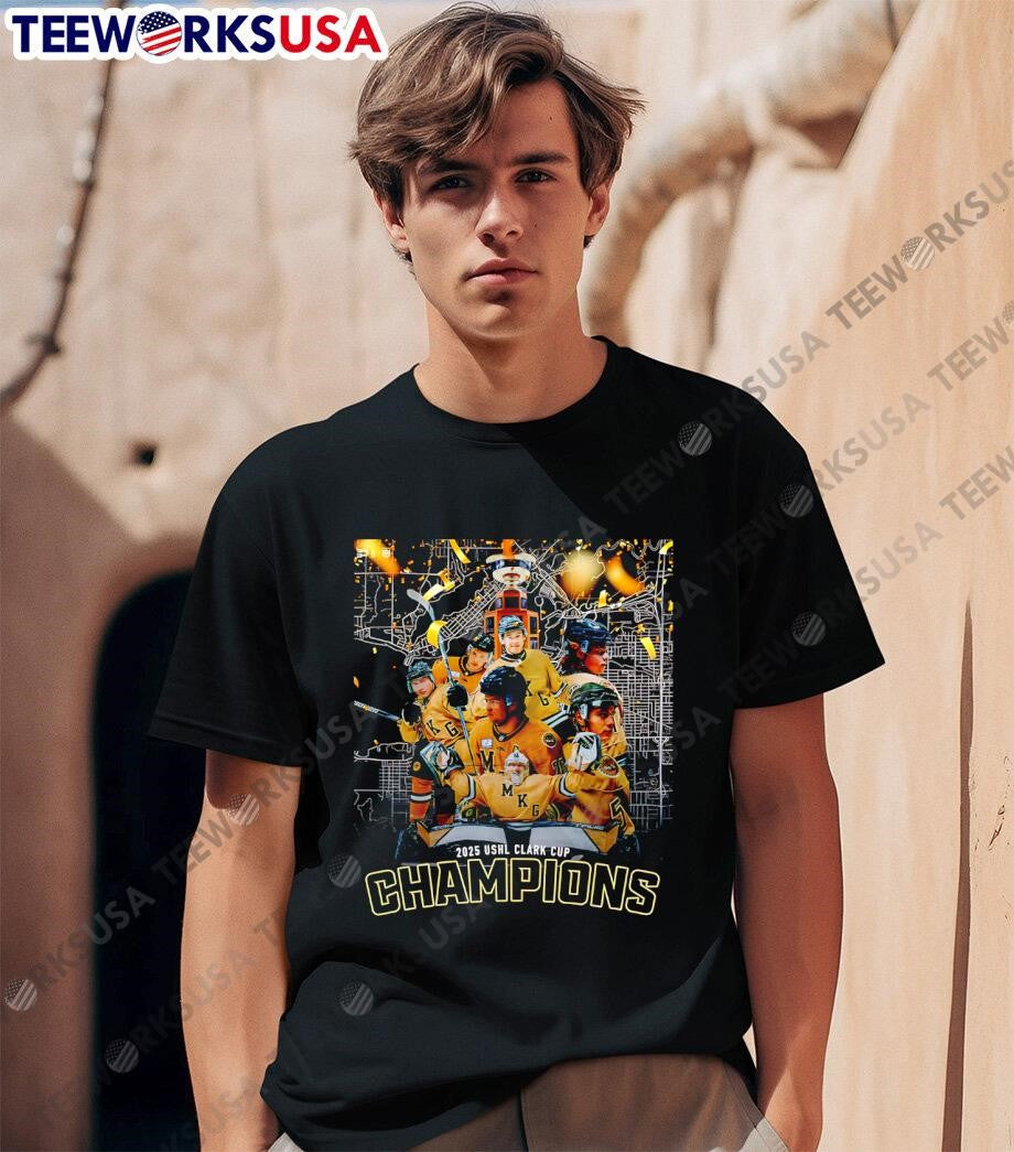 Muskegon Lumberjacks 2025 Ushl Clark Cup Champions - Adult & Kids T-Shirts, Sweatshirts & Hoodies apparel design preview 1