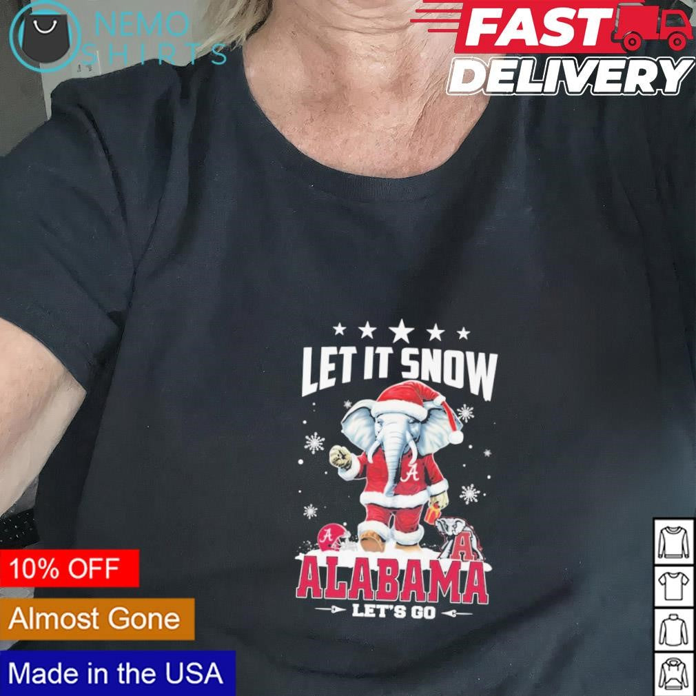 Let's it snow Alabama Crimson Tide go Christmas - Adult & Kids T-Shirts, Sweatshirts & Hoodies apparel design preview 2