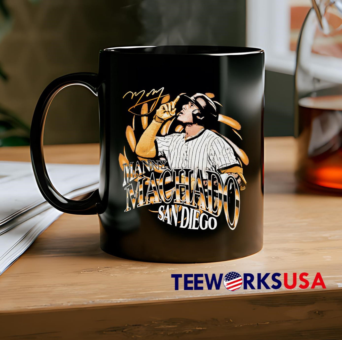 Manny Machado San Diego Grunge - Adult & Kids T-Shirts, Sweatshirts & Hoodies apparel design preview 2