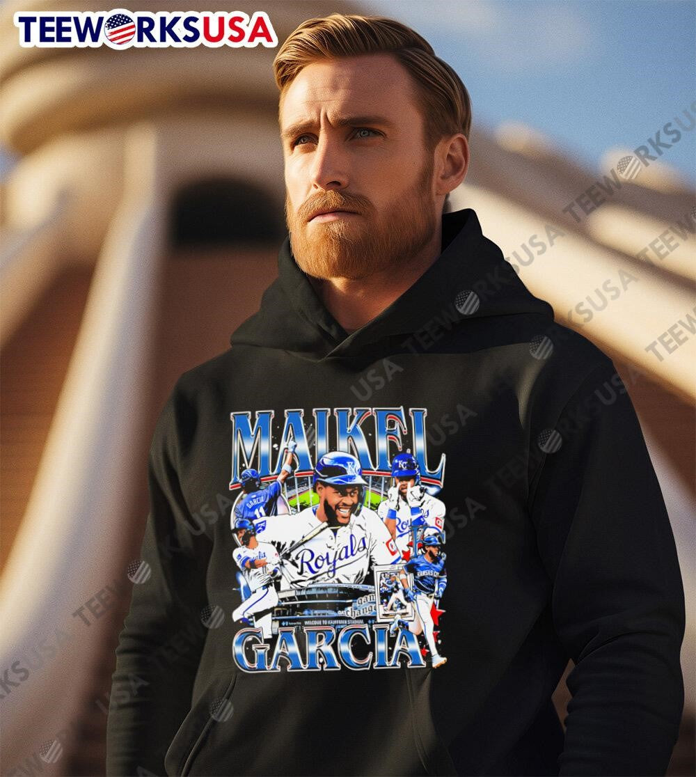 Maikel Garcia Kansas City Royals graphic retro - Adult & Kids T-Shirts, Sweatshirts & Hoodies apparel design preview 2