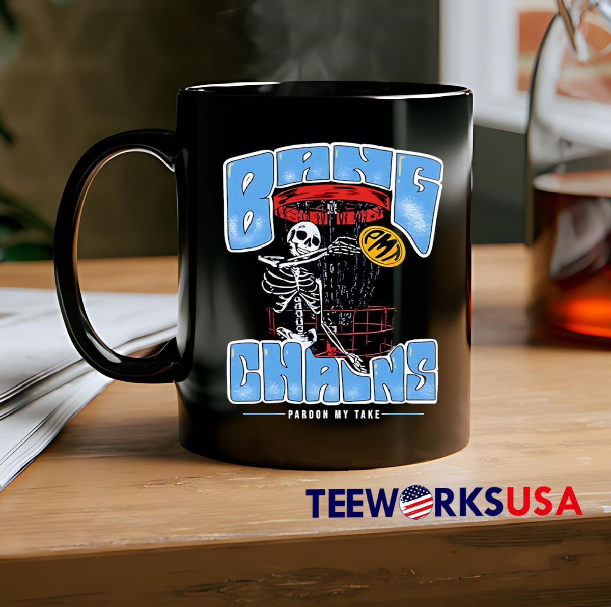 Bang Chains Pardon My Take skeleton retro - Adult & Kids T-Shirts, Sweatshirts & Hoodies apparel design preview 2