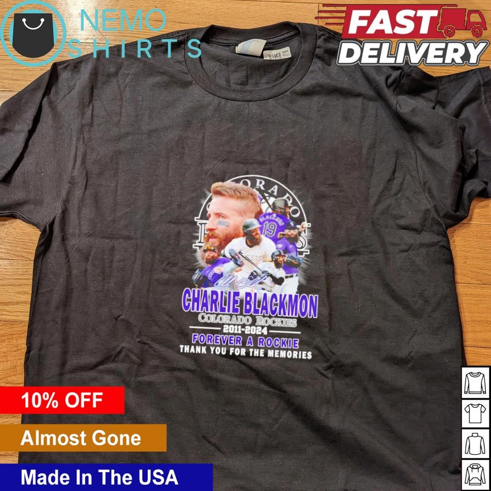 Charlie Blackmon Colorado Rockies 2011 2024 forever a - Adult & Kids T-Shirts, Sweatshirts & Hoodies apparel design preview 4