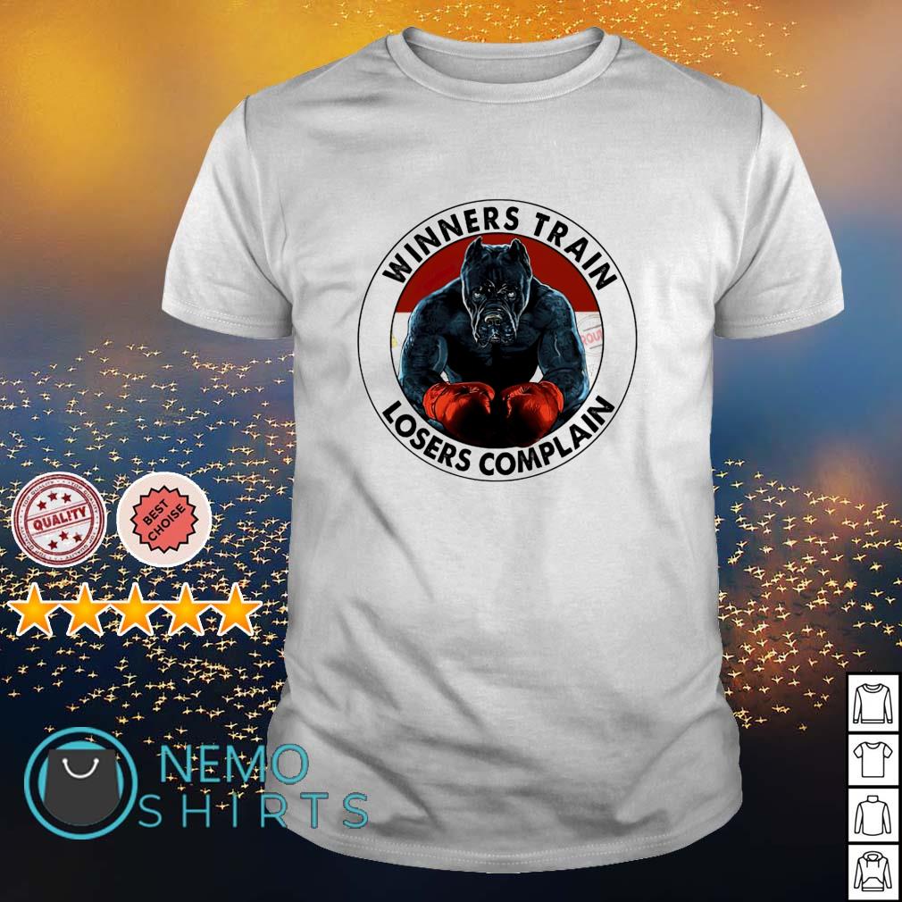 Pit bull winners train losers complain - Adult & Kids T-Shirts, Sweatshirts & Hoodies apparel design preview 1