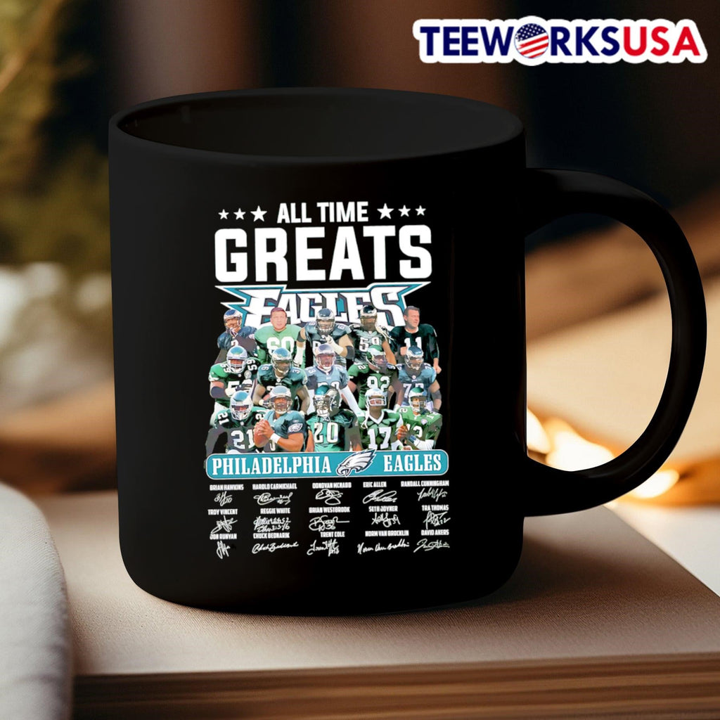 All time greats Philadelphia Eagles signatures - Adult & Kids T-Shirts, Sweatshirts & Hoodies apparel design preview 3
