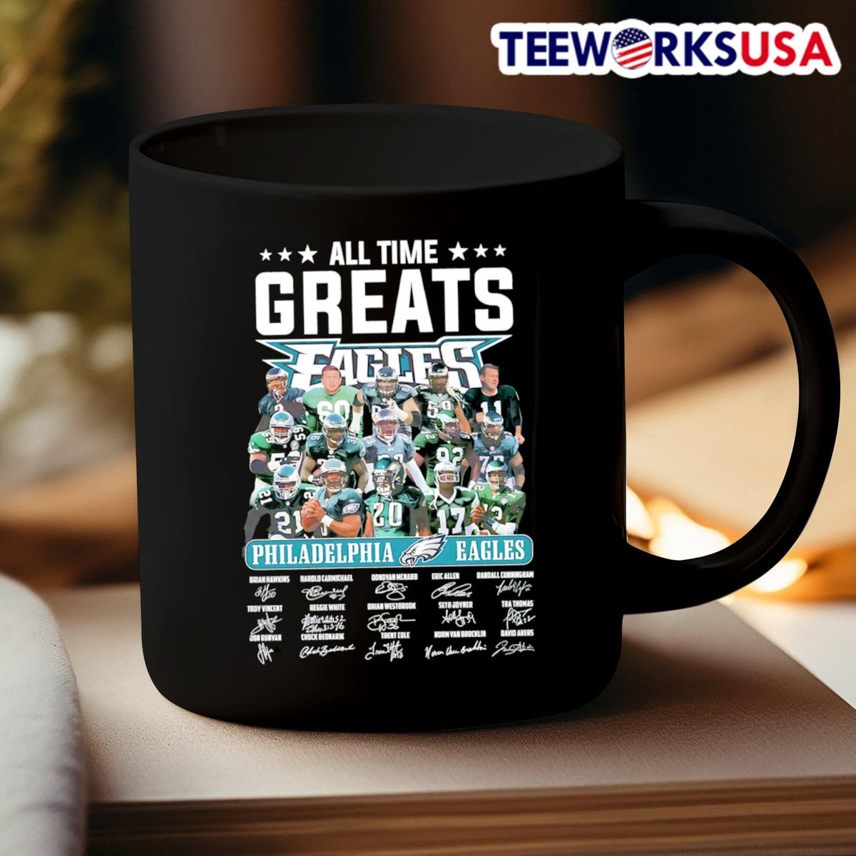 All time greats Philadelphia Eagles signatures - Adult & Kids T-Shirts, Sweatshirts & Hoodies apparel design preview 3