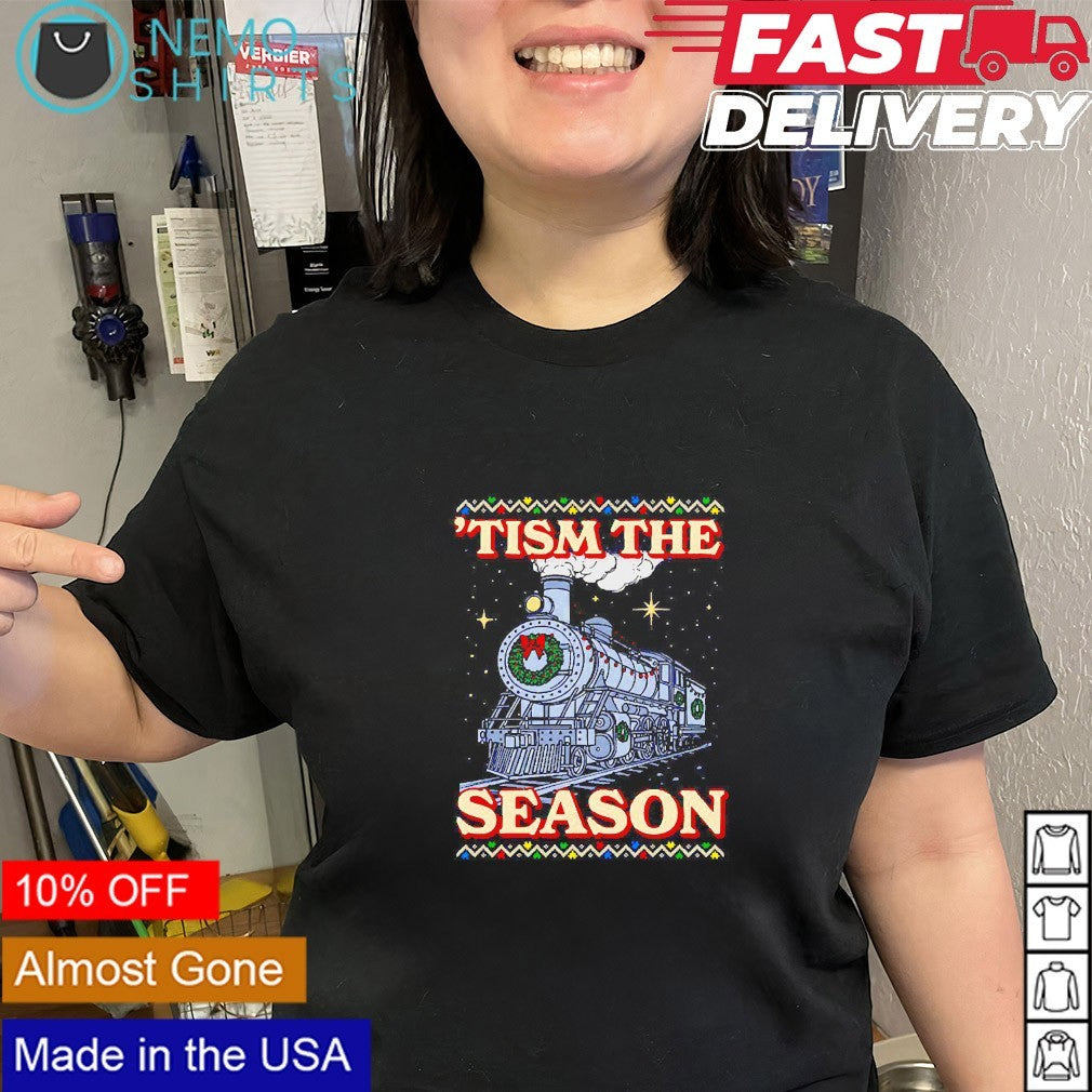 Tism the season train Christmas - Adult & Kids T-Shirts, Sweatshirts & Hoodies apparel design preview 3