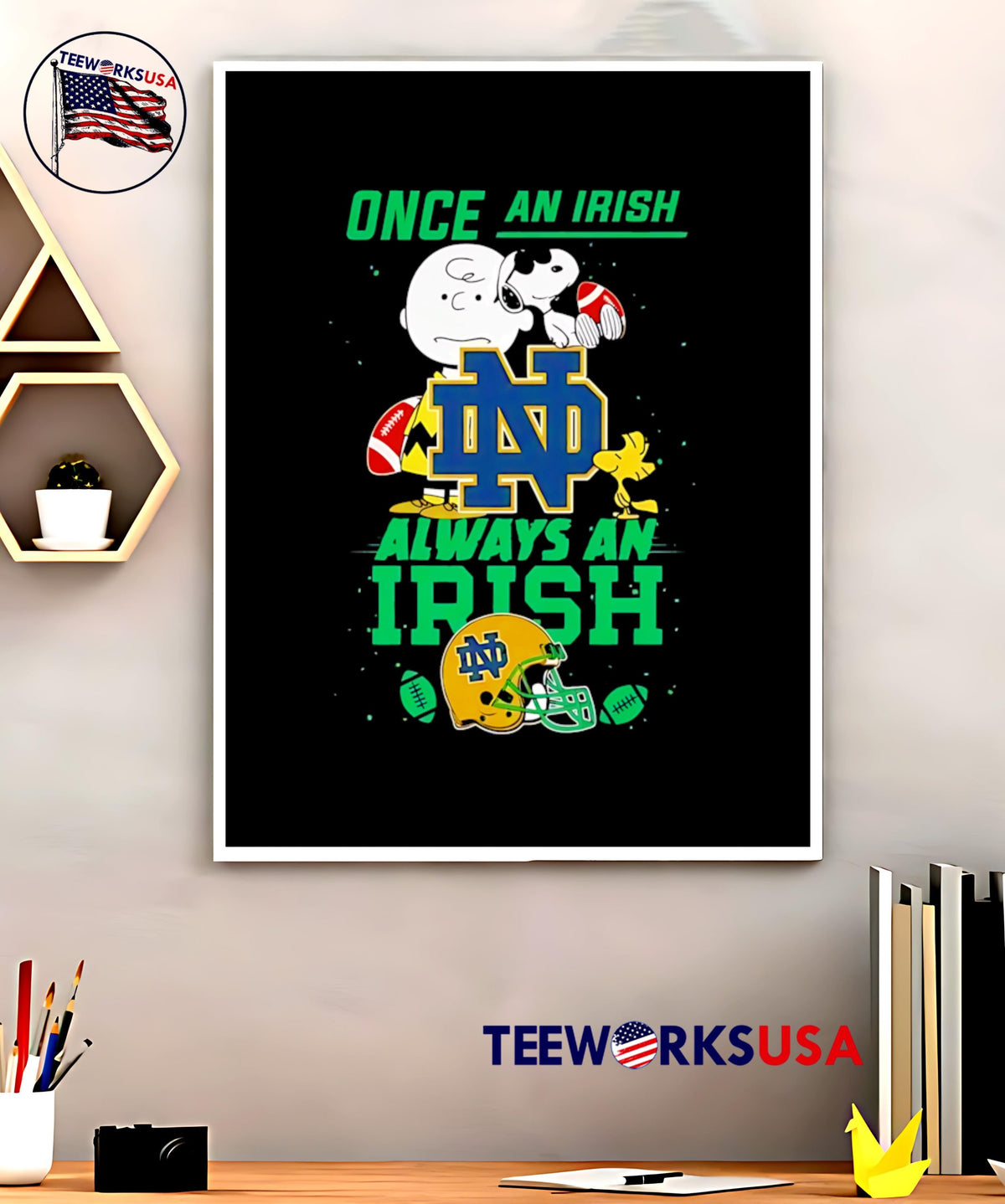 Once A Irish Always Cute Snoopy - Adult & Kids T-Shirts, Sweatshirts & Hoodies apparel design preview 5