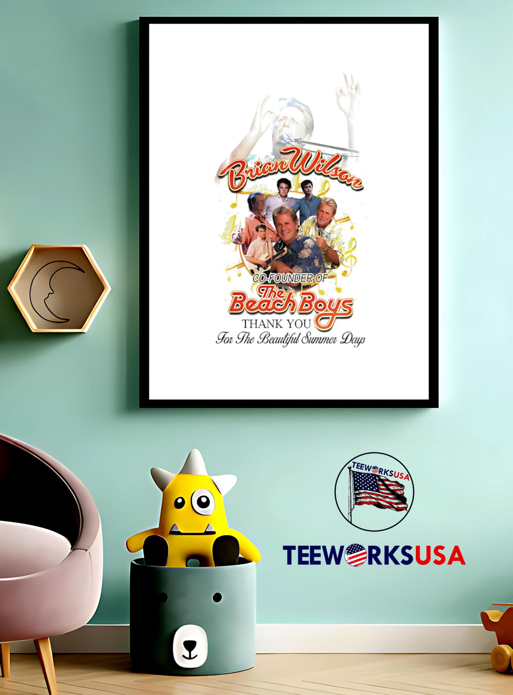 Remembering Beach Boys Icon Brian Wilson Special - Adult & Kids T-Shirts, Sweatshirts & Hoodies apparel design preview 3