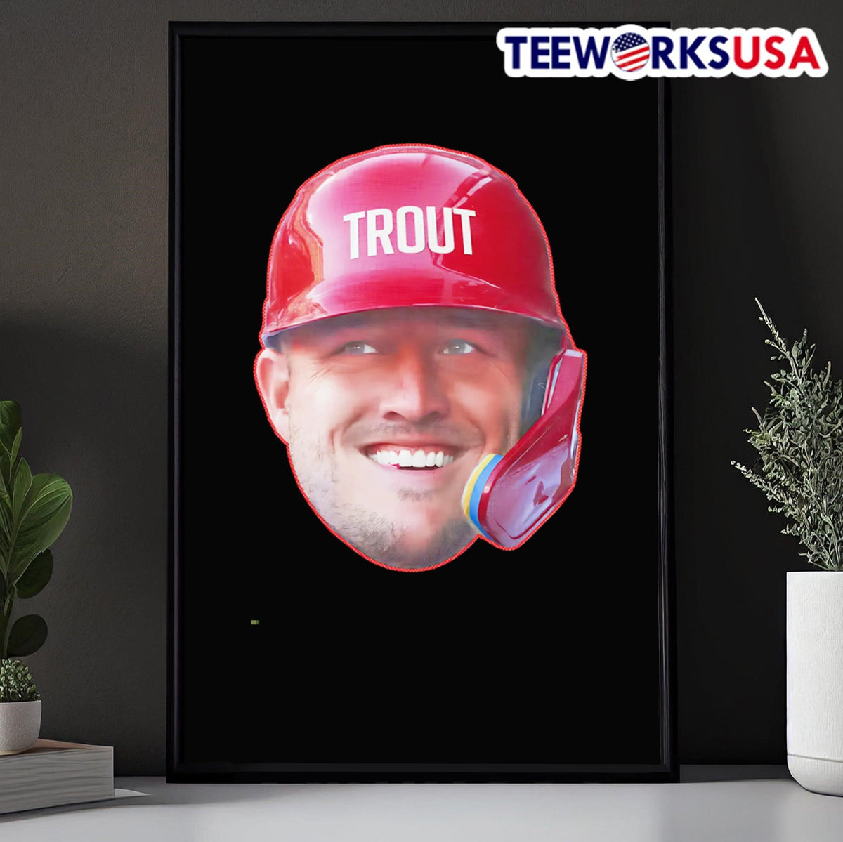 Mike Trout head in the game - Adult & Kids T-Shirts, Sweatshirts & Hoodies apparel design preview 5