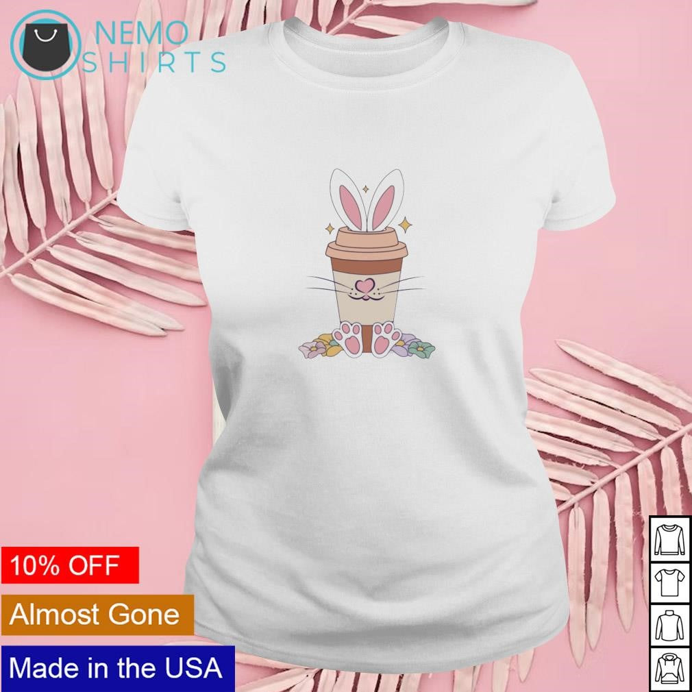 Silly bunny for coffee lovers Easter day - Adult & Kids T-Shirts, Sweatshirts & Hoodies apparel design preview 4