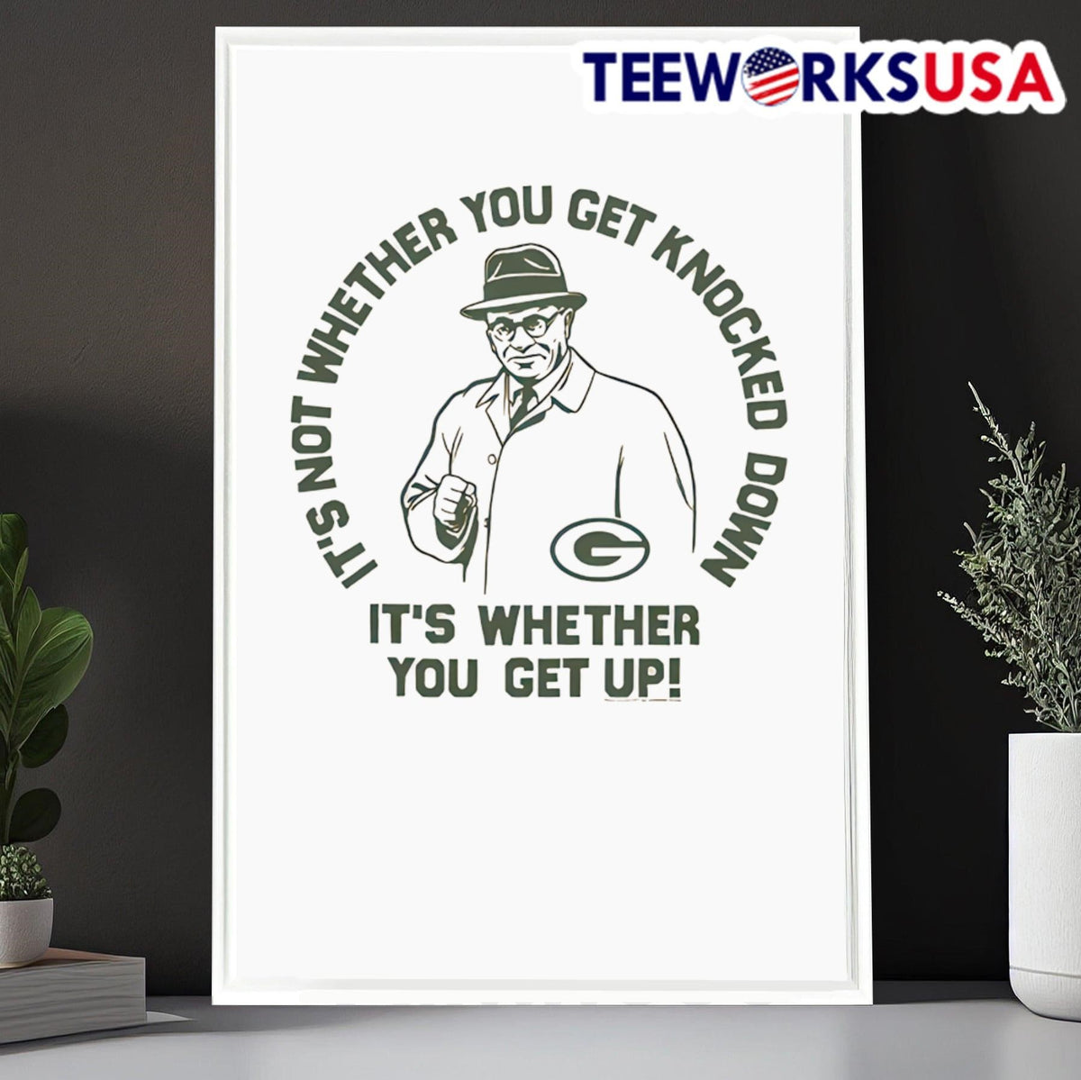 It's not whether you get knocked down up Vince - Adult & Kids T-Shirts, Sweatshirts & Hoodies apparel design preview 6