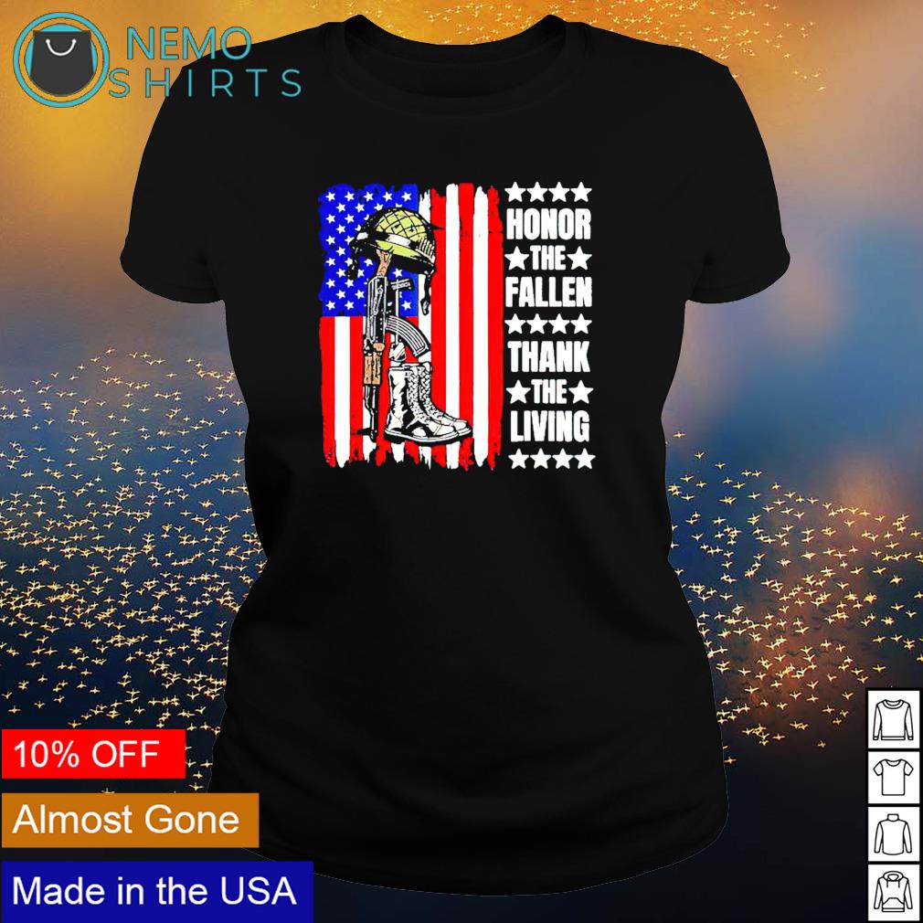 Honor the fallen thank living memorial day veteran - Adult & Kids T-Shirts, Sweatshirts & Hoodies product image 3