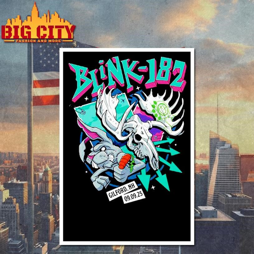 Blink 182 Gilford Tour On Sep 9 2025 - Adult & Kids T-Shirts, Sweatshirts & Hoodies apparel design preview 4