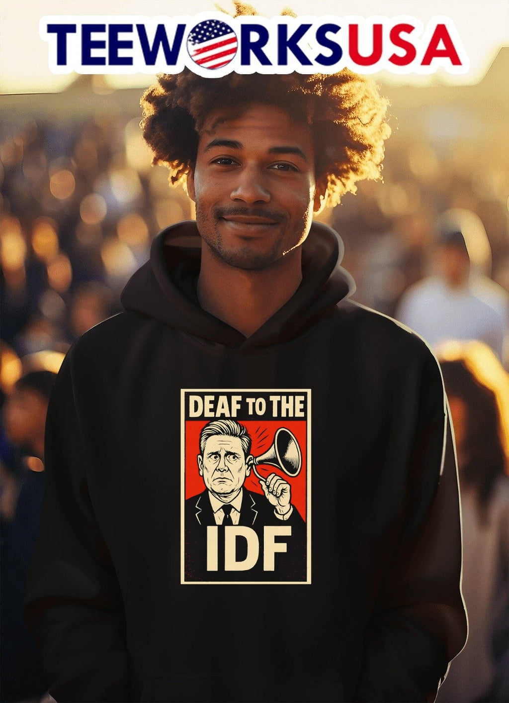 Deaf to the Idf - Adult & Kids T-Shirts, Sweatshirts & Hoodies apparel design preview 2