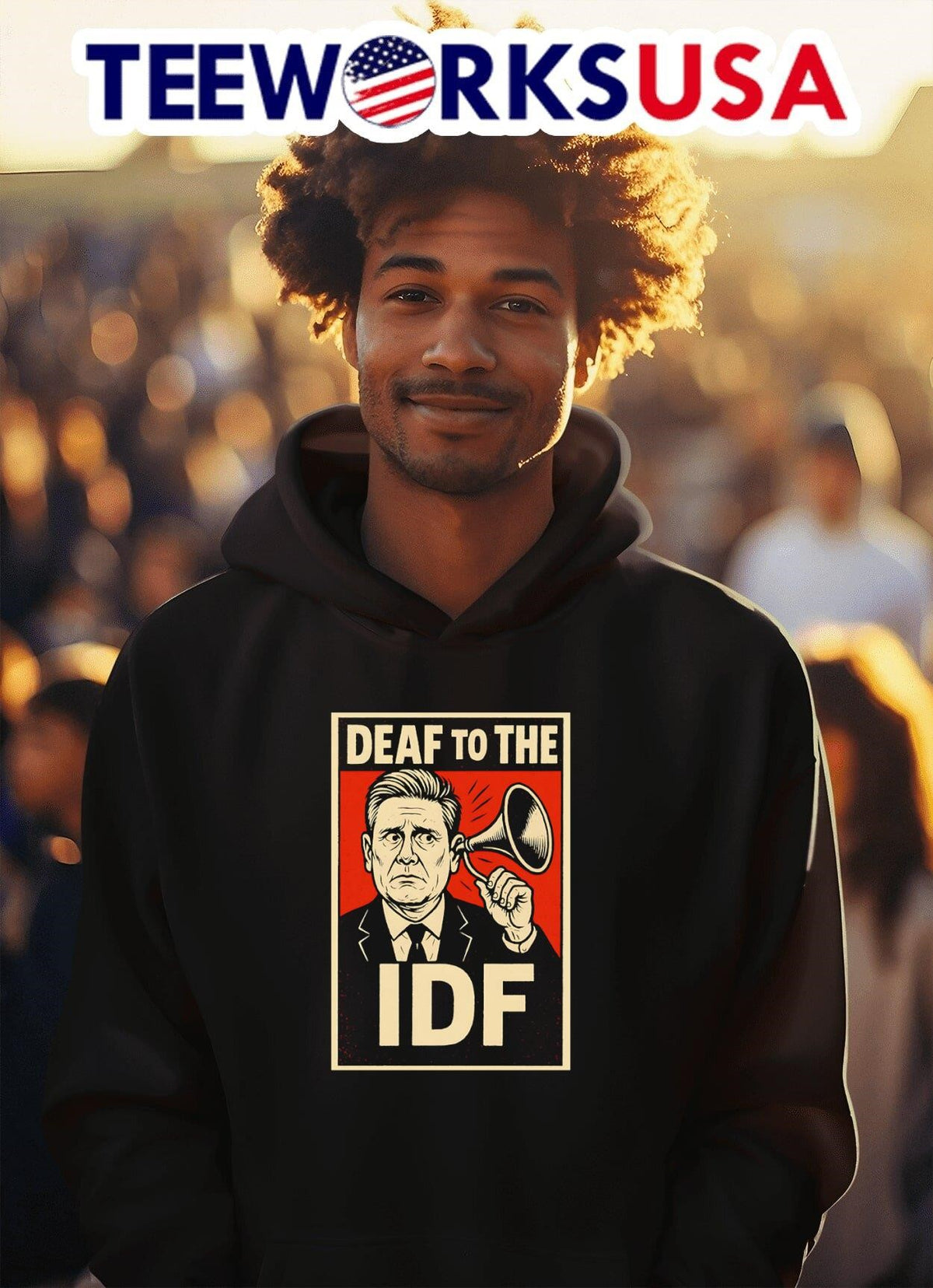 Deaf to the Idf - Adult & Kids T-Shirts, Sweatshirts & Hoodies apparel design preview 2