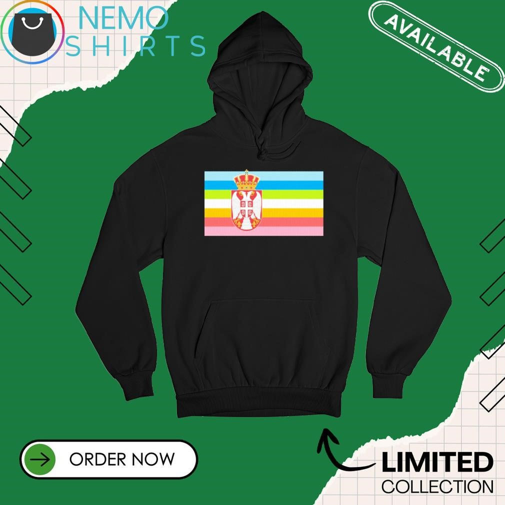 Pride flag Serbia - Adult & Kids T-Shirts, Sweatshirts & Hoodies apparel design preview 2