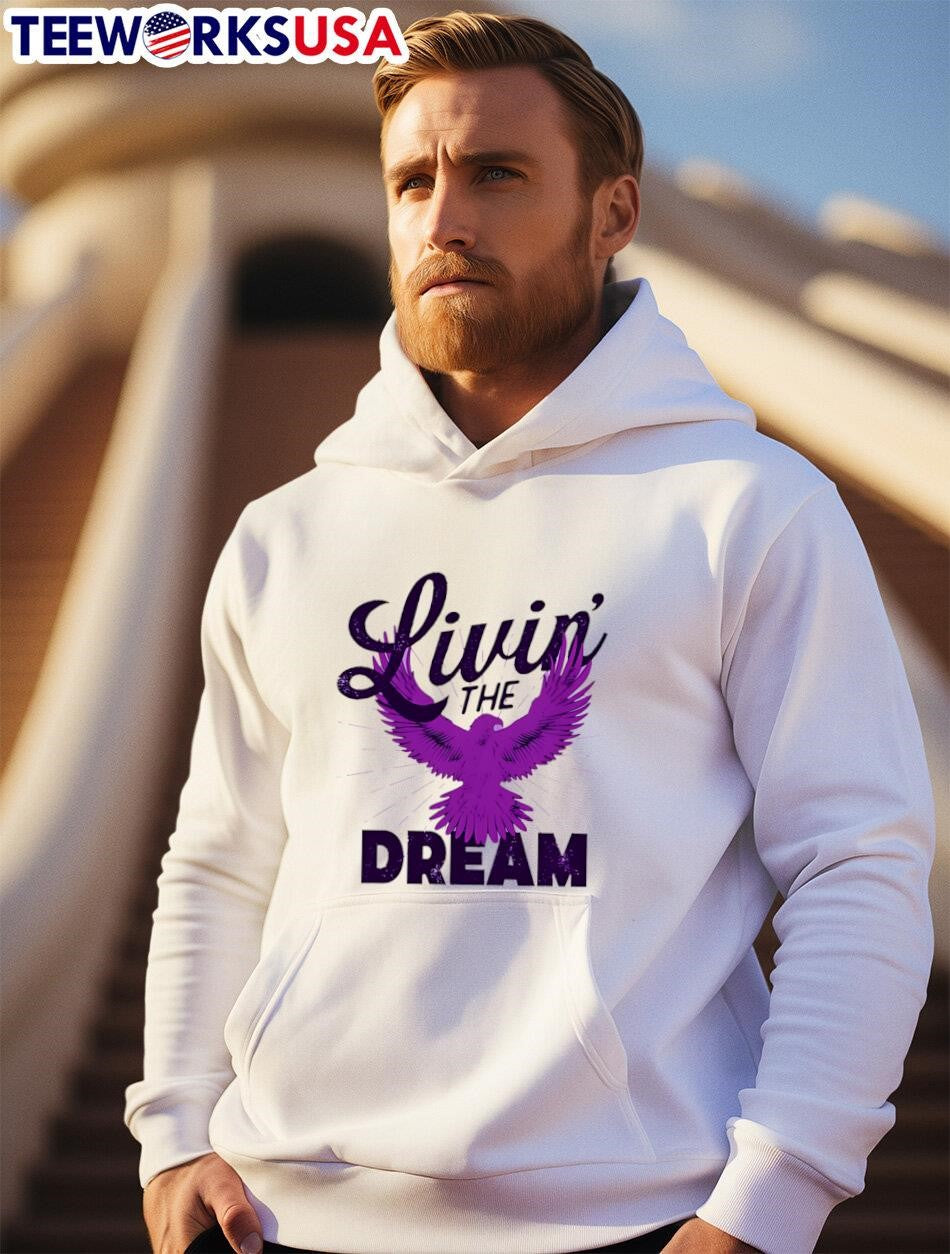 Livin' the Dream Eagles - Adult & Kids T-Shirts, Sweatshirts & Hoodies apparel design preview 2