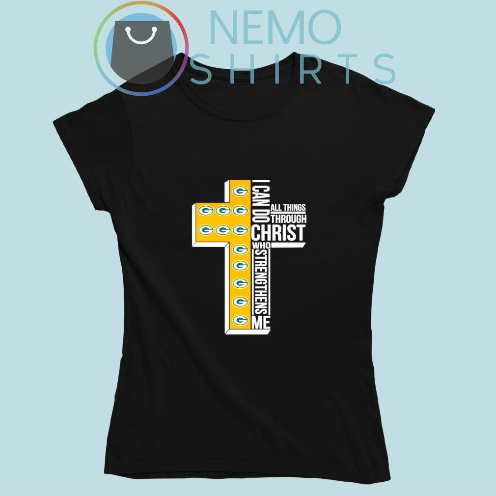 Green Bay Packers I can do all things through christ - Adult & Kids T-Shirts, Sweatshirts & Hoodies apparel design preview 6