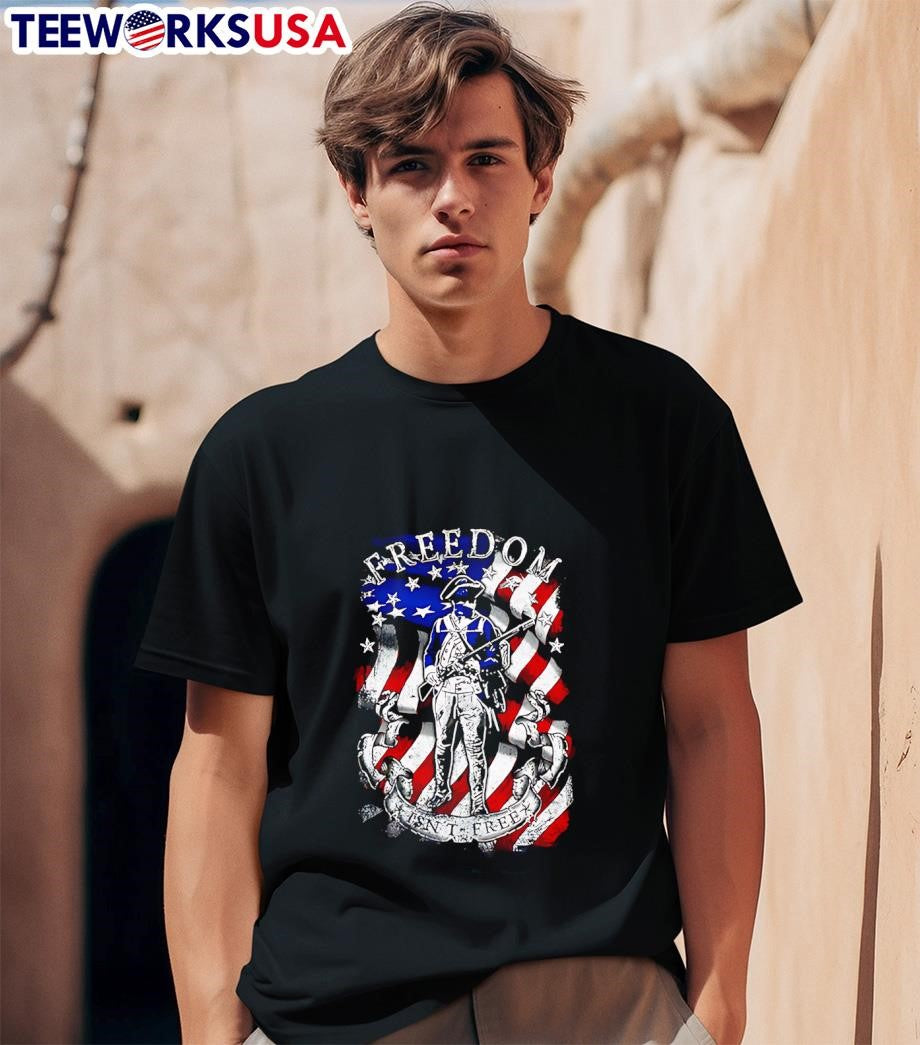 Freedom Isn't Free Muscle American Flag - Adult & Kids T-Shirts, Sweatshirts & Hoodies apparel design preview 1